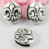 Slider, Zinc Alloy Bracelet Findinds, 16x13mm, Hole:10x2mm, Sold by KG