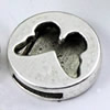  Slider, Zinc Alloy Bracelet Findinds, 18mm, Hole size:10x2mm, Sold by KG
