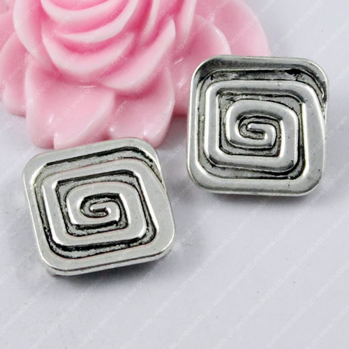 Slider, Zinc Alloy Bracelet Findinds,19x19mm,Hole size:14x2mm, Sold by KG