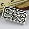  Slider, Zinc Alloy Bracelet Findinds, 24x13mm, Hole size:10x2mm, Sold by KG
