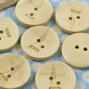 Wooden Button/Beads, Fashion DIY-accessories  Flat Round , 25x25mm,  Sold by Bag