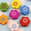Wooden Beads, Fashion DIY-accessories for Bracelet/Necklace Mixed color Flower 20x20mm, Sold by bag