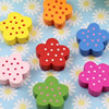 Wooden Beads, Fashion DIY-accessories for Bracelet/Necklace Mixed color Flower 20x20mm, Sold by bag