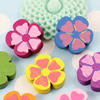 Wooden Beads, Fashion DIY-accessories for Bracelet/Necklace Mixed color Flower 19x19mm, Sold by bag