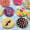 Wooden Button/Beads, Fashion DIY-accessories Mixed color Mixed Pattern, Flat Round 30x30mm,  Sold by Bag