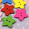 Wooden Button/Beads, Fashion DIY-accessories Mixed color ,Star 25x25mm,  Sold by Bag