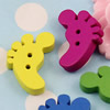 Wooden Button/Beads, Fashion DIY-accessories Mixed color ,Foot 21x25mm,  Sold by Bag
