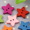 Wooden Button/Beads, Fashion DIY-accessories Mixed color ,Star 16x16mm,  Sold by Bag
