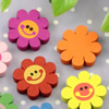 Wooden Beads, Fashion DIY-accessories for Bracelet/Necklace Mixed Colors Sunflowers 21x21mm, Sold by bag