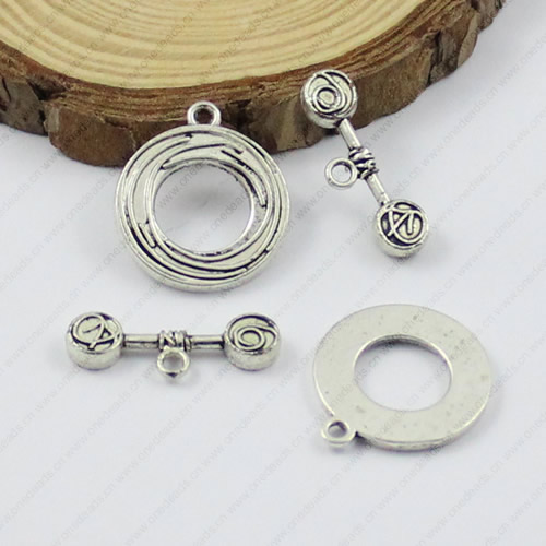 Clasps. Fashion Zinc Alloy jewelry findings. Loop:24x21mm. Bar:25x9mm. Sold by KG
