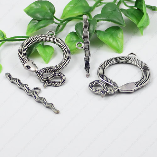 Clasps. Fashion Zinc Alloy jewelry findings. Loop:50x36mm. Bar:51x10mm. Sold by KG