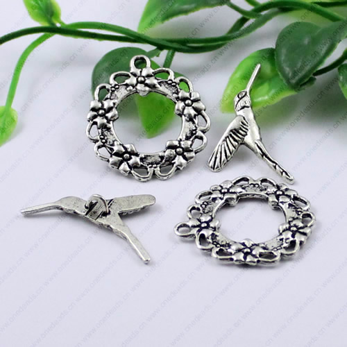 Clasps. Fashion Zinc Alloy jewelry findings.Loop:29mm. Bar:30mm. Sold by KG