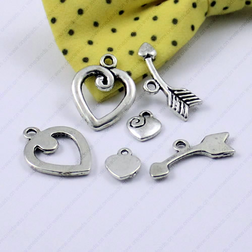 Clasps. Fashion Zinc Alloy jewelry findings.   Loop:15x20mm. Bar:23x9mm. Sold by KG
