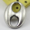 Slider, Zinc Alloy Bracelet Findinds,15x20mm, Hole size:6.5x4.5mm, Sold by KG
