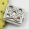 Beads. Fashion Zinc Alloy jewelry findings. Square 16x15mm. Hole size:2mm. Sold by KG
