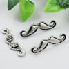 Beads. Fashion Zinc Alloy jewelry findings. mustache 31x9mm. Hole size:2mm. Sold by KG
