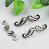 Beads. Fashion Zinc Alloy jewelry findings. mustache 31x9mm. Hole size:2mm. Sold by KG