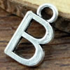 Pendant. Fashion Zinc Alloy Jewelry Findings. Letter 8x12mm. Sold by Bag
