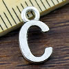 Pendant. Fashion Zinc Alloy Jewelry Findings. Letter 8x12mm. Sold by Bag
