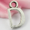 Pendant. Fashion Zinc Alloy Jewelry Findings. Letter 8x12mm. Sold by Bag