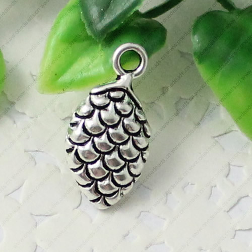 Pendant. Fashion Zinc Alloy jewelry findings. Fruit 25x13mm. Sold by KG