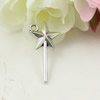 Pendant. Fashion Zinc Alloy jewelry findings. Star Magic Stick 26x13mm. Sold by KG

