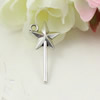 Pendant. Fashion Zinc Alloy jewelry findings. Star Magic Stick 26x13mm. Sold by KG