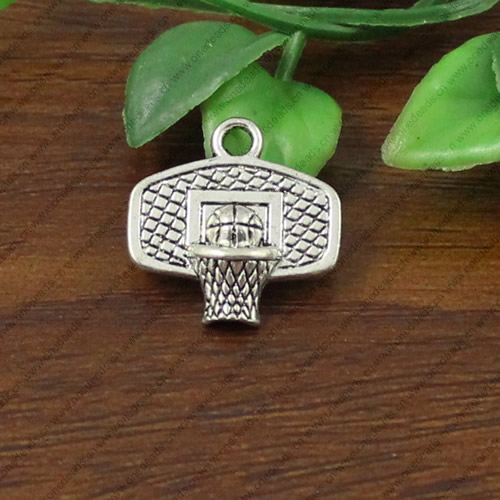 Pendant. Fashion Zinc Alloy jewelry findings.  20x20mm. Sold by KG