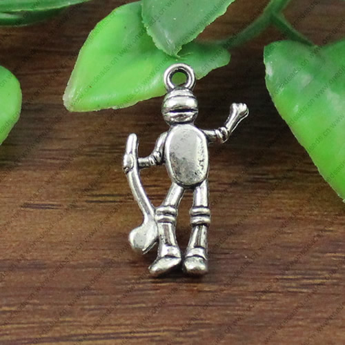 Pendant. Fashion Zinc Alloy jewelry findings. People 26x15mm. Sold by KG
