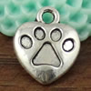 Pendant. Fashion Zinc Alloy jewelry findings. Heart 16x17mm. Sold by KG
