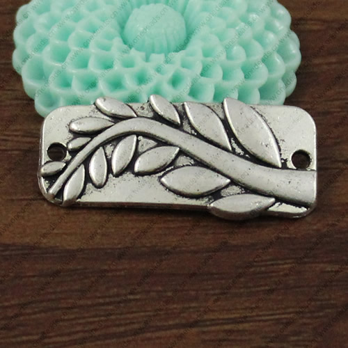 Connector. Fashion Zinc Alloy Jewelry Findings. Leaf 33x15mm. Sold by KG  