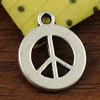 Pendant. Fashion Zinc Alloy jewelry findings. Peace 17x14mm. Sold by KG
