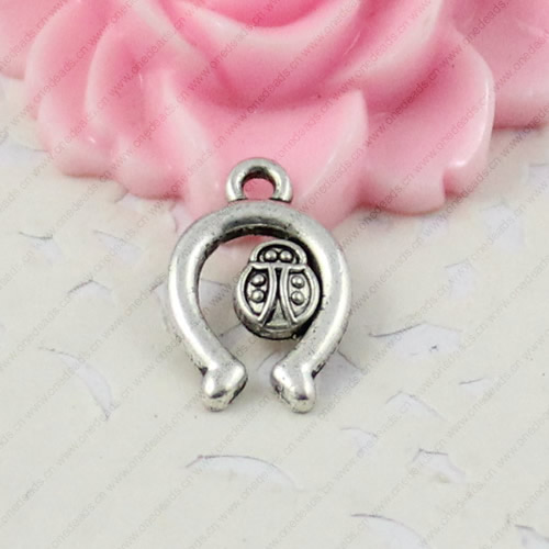 Pendant. Fashion Zinc Alloy jewelry findings. Animal 17x11mm. Sold by KG