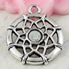 Pendant. Fashion Zinc Alloy jewelry findings. Oval 21x18mm. Sold by KG
