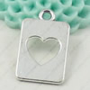 Pendant. Fashion Zinc Alloy jewelry findings. Rectangle Hollow 20x12mm. Sold by KG
