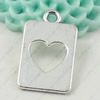 Pendant. Fashion Zinc Alloy jewelry findings. Rectangle Hollow 20x12mm. Sold by KG