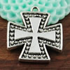 Pendant. Fashion Zinc Alloy jewelry findings. Cross 25x22mm. Sold by KG