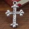 Pendant. Fashion Zinc Alloy jewelry findings. Cross 35x23mm. Sold by KG