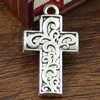 Pendant. Fashion Zinc Alloy jewelry findings. Cross 25x14mm. Sold by KG
