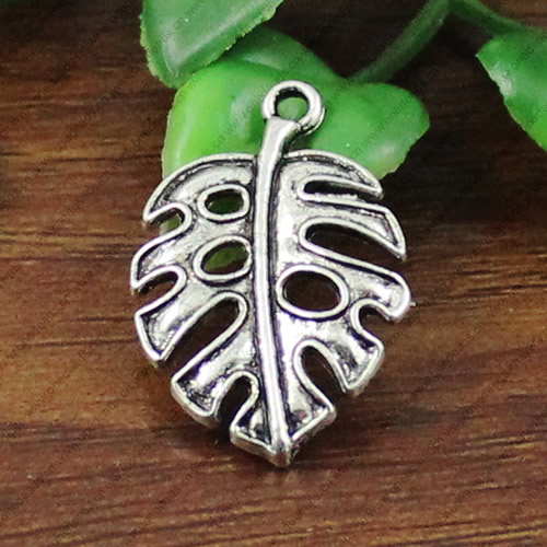Pendant. Fashion Zinc Alloy jewelry findings. Lear 28x18mm. Sold by KG