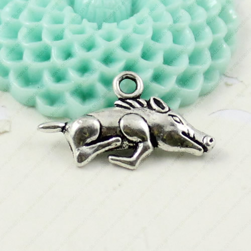 Pendant. Fashion Zinc Alloy jewelry findings. Animal 22x12mm. Sold by KG