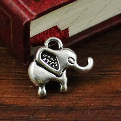 Pendant. Fashion Zinc Alloy jewelry findings. Animal 12x14mm. Sold by KG