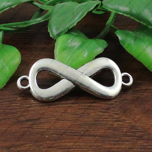 Connector. Fashion Zinc Alloy Jewelry Findings. "8" shape 37x15mm. Sold by KG