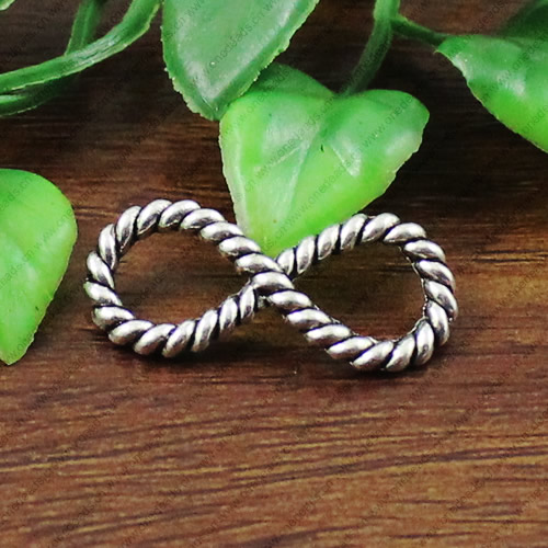 Connector. Fashion Zinc Alloy Jewelry Findings. "8" shape 29x13mm. Sold by KG