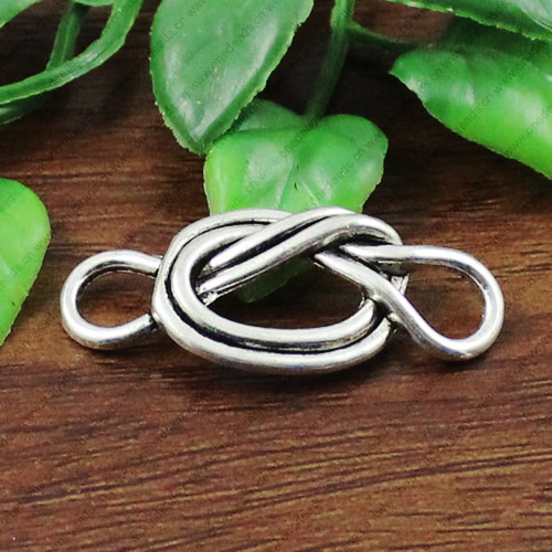 Connector. Fashion Zinc Alloy Jewelry Findings. "8" shape 39x16mm. Sold by KG
