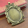 Zinc Alloy Cabochon Settings. Fashion Jewelry Findings. 66.5x47mm Inner dia: 40x31mm. Sold by PC
