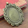 Zinc Alloy Cabochon Settings. Fashion Jewelry Findings. 67x50mm Inner dia: 41x31mm. Sold by PC