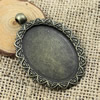 Zinc Alloy Cabochon Settings. Fashion Jewelry Findings. 68x41mm Inner dia: 41x31mm. Sold by PC