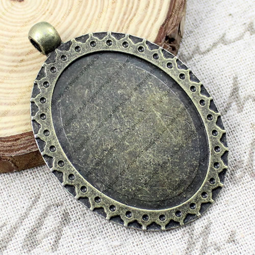 Zinc Alloy Cabochon Settings. Fashion Jewelry Findings. 57.5x40mm Inner dia 41x31mm. Sold by PC