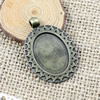 Zinc Alloy Cabochon Settings. Fashion Jewelry Findings. 41x29mm Inner dia: 25x19.5mm. Sold by Bag
